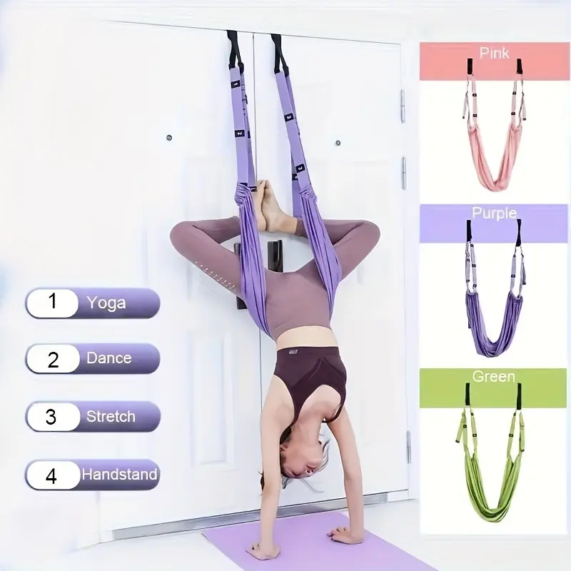 Yoga Stretching Rope - Premium Elastic Fitness Training Band for Home Gym Use, Improves Flexibility, Strengthens Muscles, and Enhances Posture