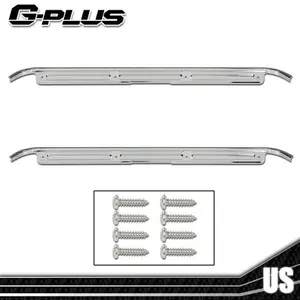 Fit For 1967-1972 Chevy C10 GMC Truck Chrome Door Sill Plates w/hardware Pair