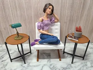 1:6 Scale Pair of Modern End Tables Living Room Furniture