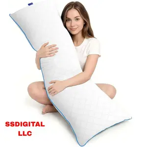 Long Body Pillow for Adults – Adjustable Shredded Memory Foam Pillow Insert with Washable Cover for Side Sleepers
