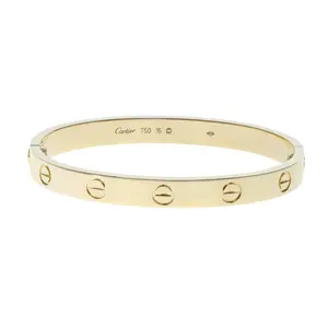 Pre-owned Cartier Love Bangle Bracelet Size 16