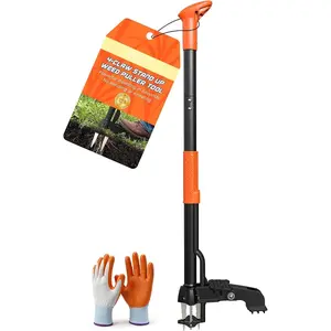 Weed Puller Tool 4-Claw Stand Up Weed Remover tools with  Long Handle/Foldable Foot Pedal/Easy Eject,Heavy Duty Garden Weeding Tools for Dandelion,Crabgrass,Thistle-No Bending Kneeling