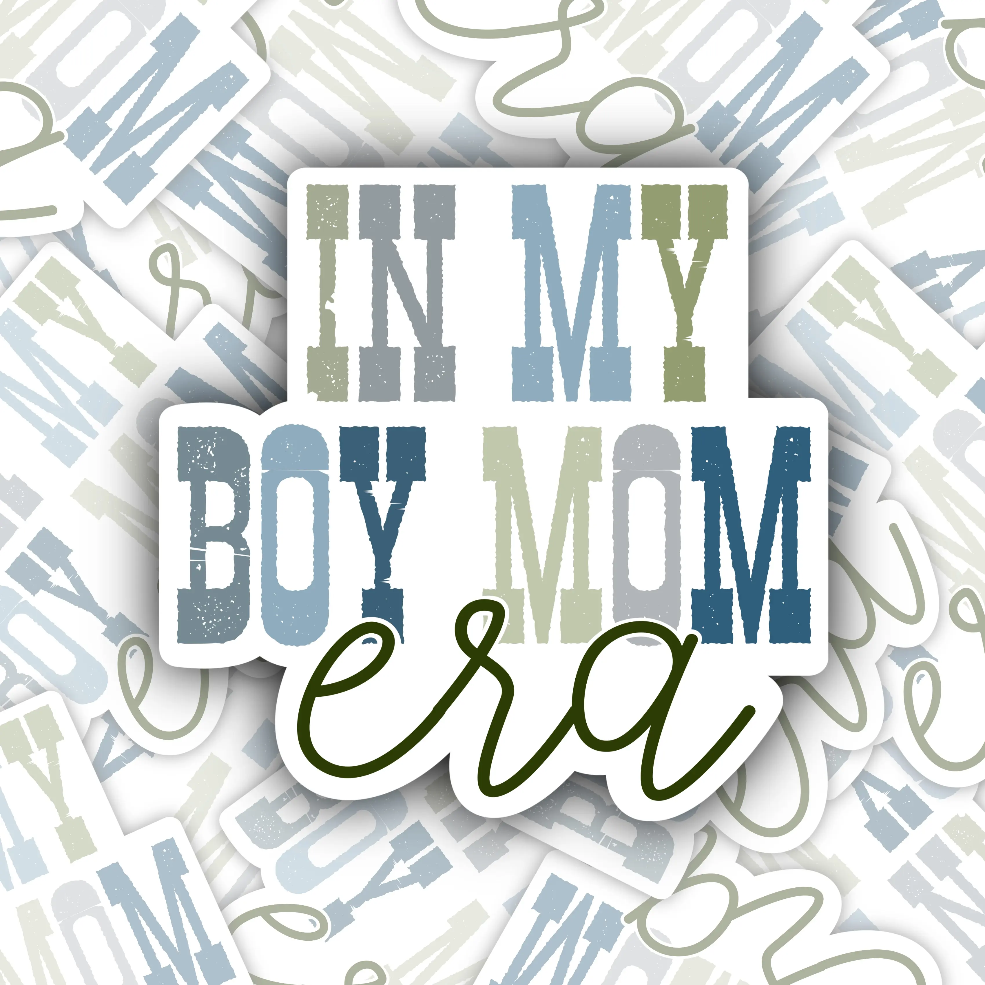 In My Boy Mom Era Sticker - Great Gift for Moms   Mama Glossy Vinyl Decorative printable stickers Tiles Sticker Ornaments