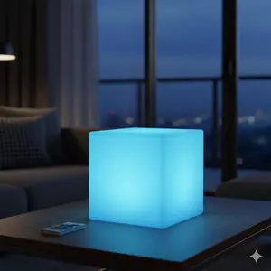 Rechargeable Cube LED Light with Remote, 16 Color Changing Night Light for Kids Bedroom, Party Decor, Mood Lighting, Wireless Bright Atmosphere Lamp, Nightlight for Bedroom