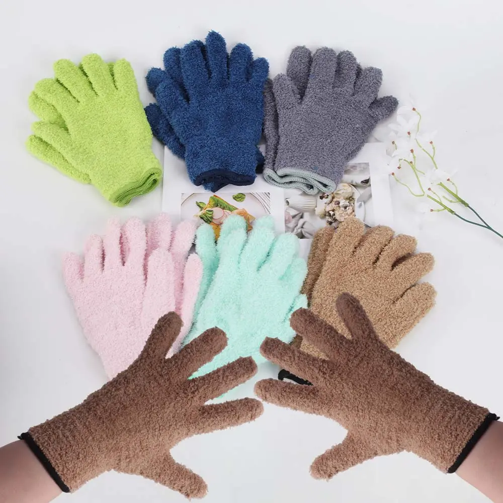 6 Pairs Medium Microfiber Dusting Gloves, Sports & Outdoor Accessories for Plant, House Blind Dusting Tasks
