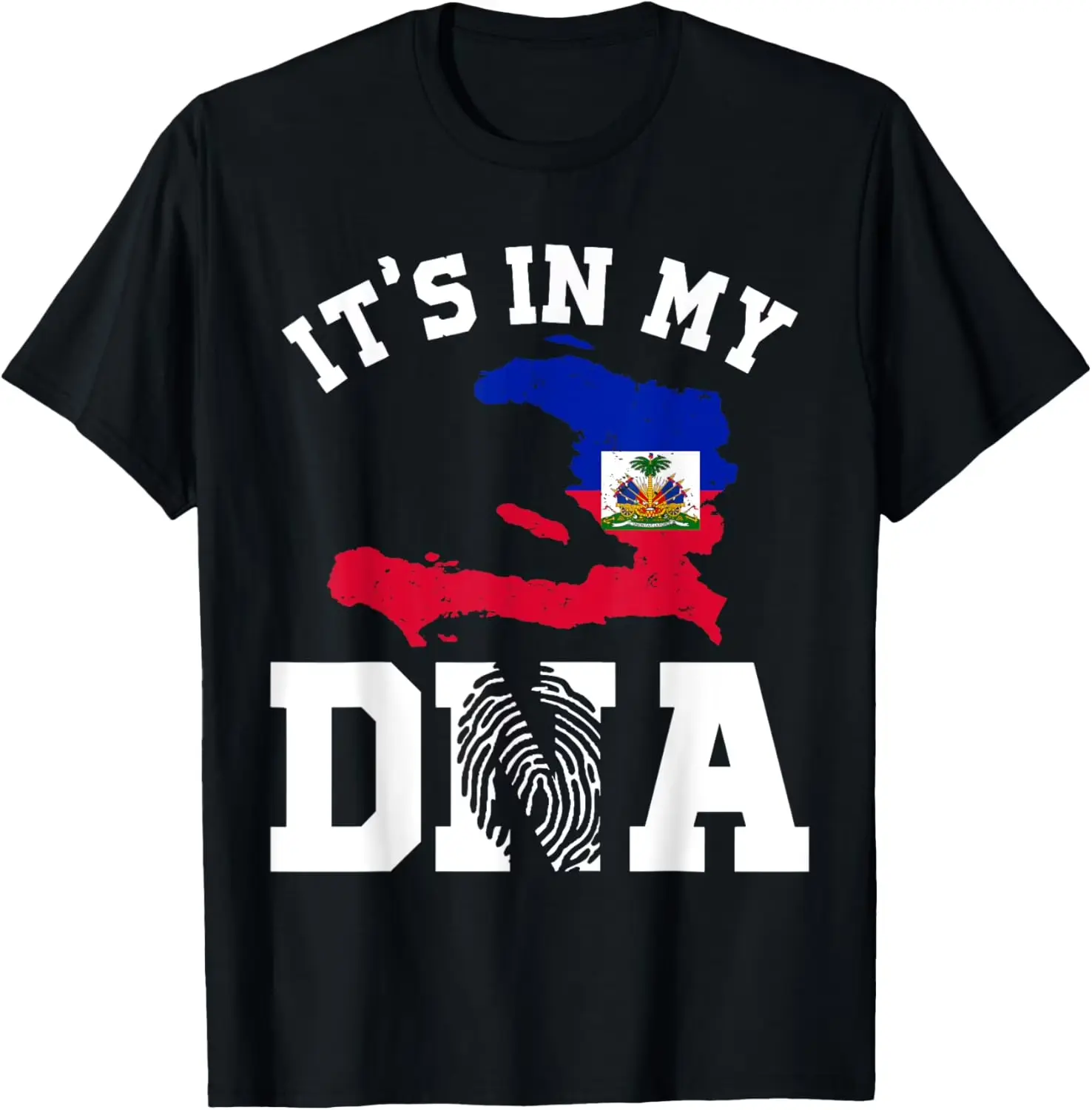 100% Cotton Haiti In My DNA Haitian Pride T-Shirt Haitian Flag Shirt T-Shirt