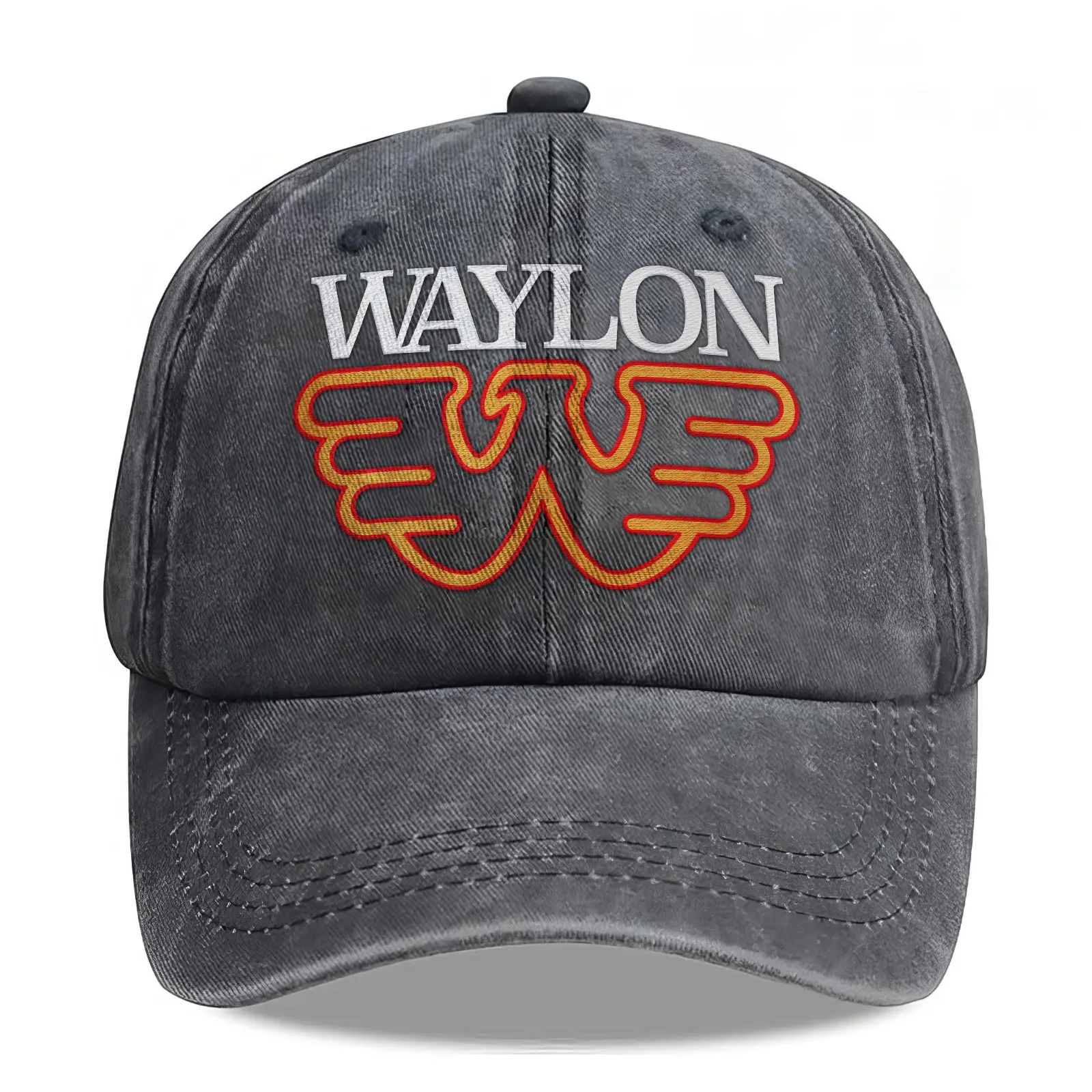Waylon Jennings Baseball Cap, Washed Embroidered Baseball Cotton Cap, Full sizes, Full Colors, For Men, For Women Adjustable Snapback Premium Quality