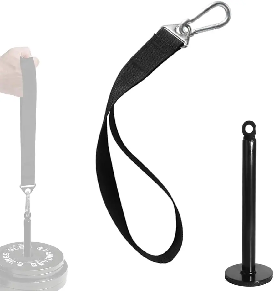 Arm Wrestling Training Strap Belt Hand Grip,used for Hand Grip Arm Finger Forearm Exercises, and Free Weight Home Gym Fitness Equipment.Compatible with 1’’& 2’’ Barbell Plates.