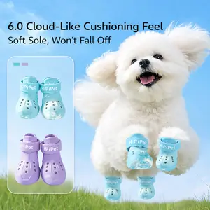 Cartoon dog shoes, luminous hole shoes, poop shoes, lightweight Pomeranian, beefy, teddy shoes, pets, outdoor shoes, breathability