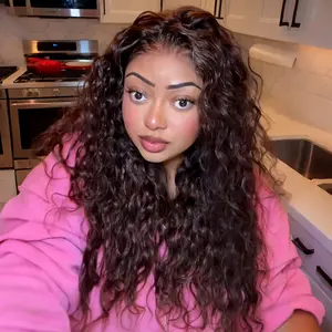 [13x6 GLUELESS WIG] Megalook #4 Chocolate Brown Color Bohemian Curls 13x6 Lace Front Wig Pre-everything Glueless Wig Pre Plucked Natural Hairline