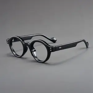 Classic Small Round Eyeglasses, Trendy Non-Prescription Vintage Acetate Frames For Men And Women, Featuring Lightweight Durable Design And All-Day Comfort, Ideal For Everyday Wear, Coffee Runs, Street Style Shoots And Casual Hangouts