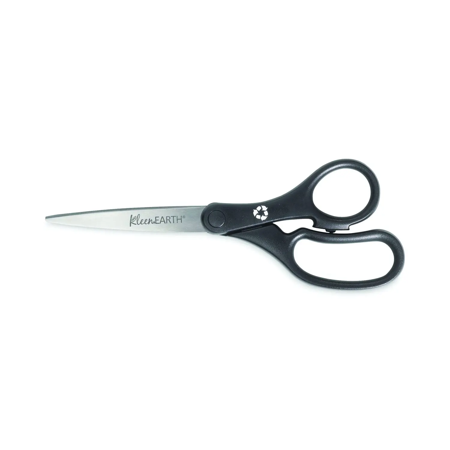 Westcott KleenEarth Basic Plastic Scissors, 8" Cutting Tool with Black Plastic Handle, Straight Handles, 3-Pack (15585)