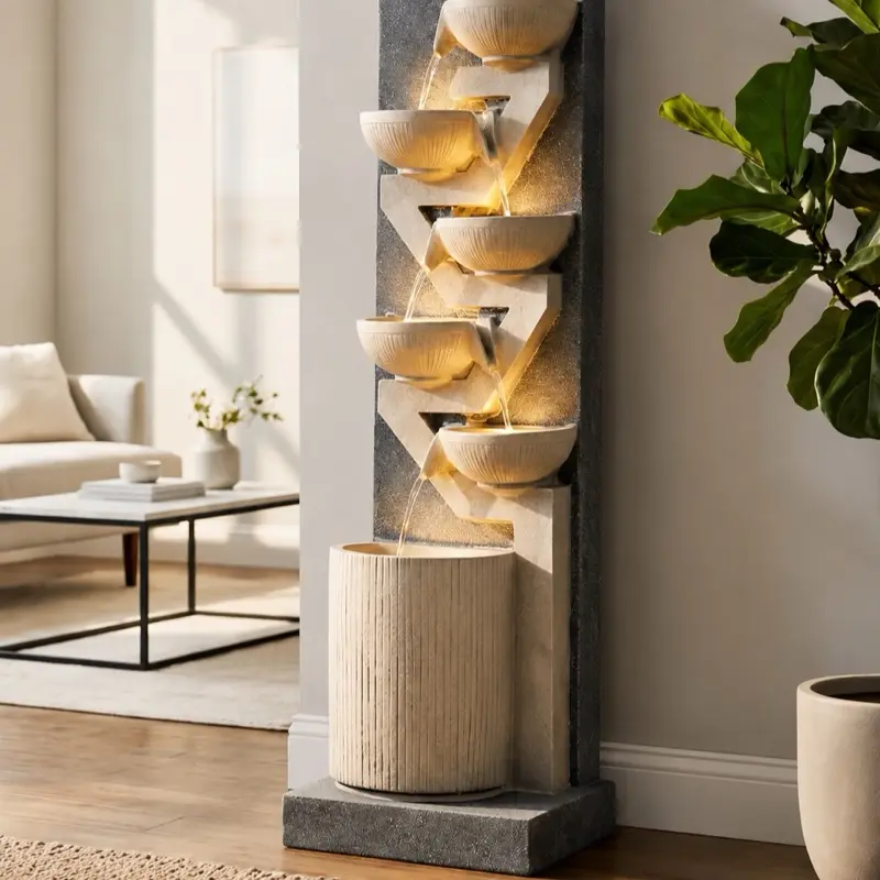 Luxury 6-Tier LED Water Fountain for Garden, Patio & Indoor Decor