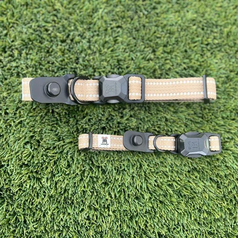 MAGNEPUP Click & Go Collar DESERT TAN -  Easy Use Dog Collar with Magnetic Buckle