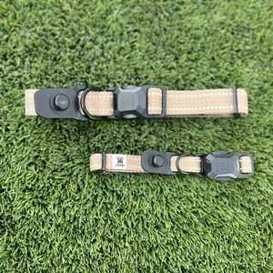 MAGNEPUP Click & Go Collar DESERT TAN -  Easy Use Dog Collar with Magnetic Buckle