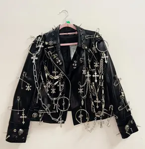 LEATHER Y2K GRUNGE JACKET