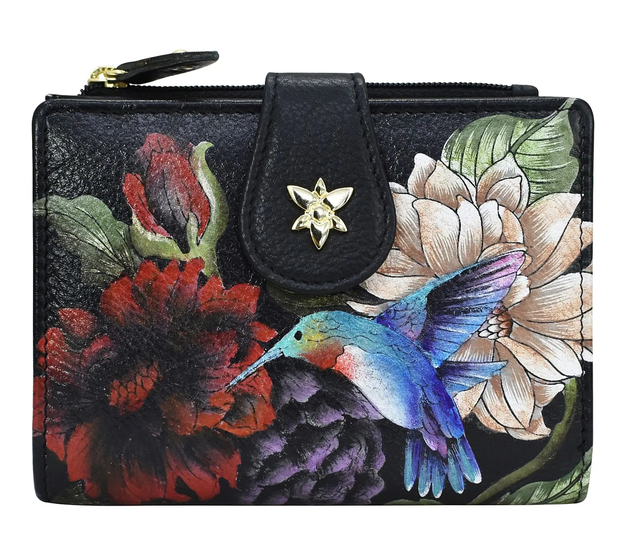 Anuschka Painted Leather RFID Organizer Wallet