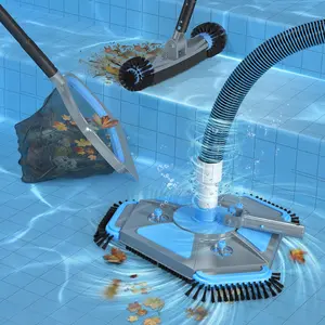 UIRWAY Deluxe Swimming Pool Cleaning Kit,Adjustable Aluminum Pole Inground & Above Ground Pools