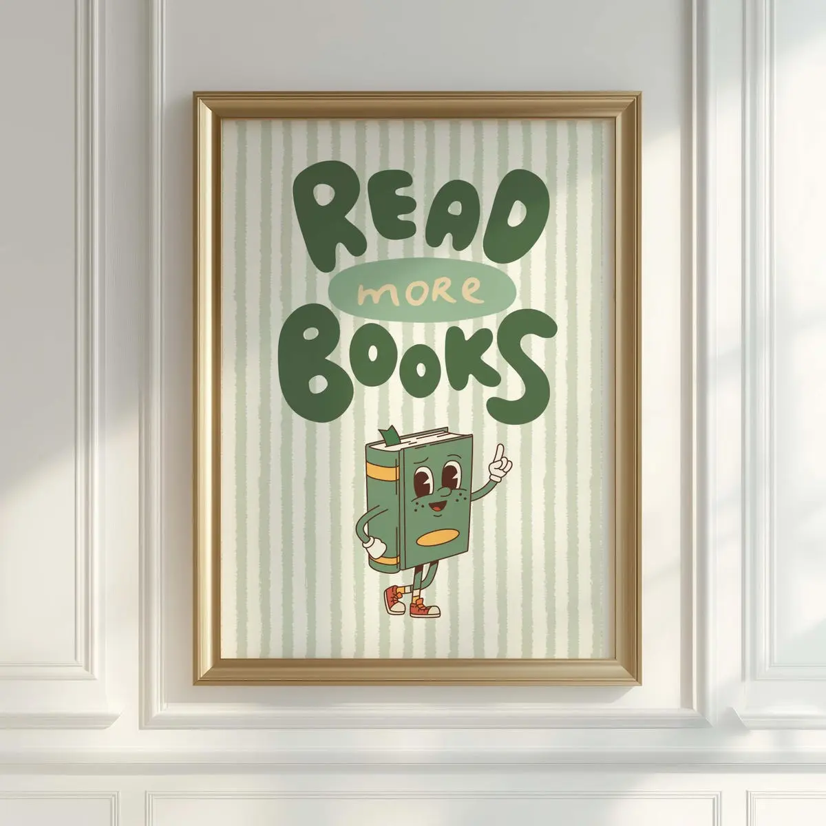 Read More Books Print, Classroom Wall Decor, English Classroom Decor, Reading , School Library Art,  Poster Unframed - 5 size, 8x12 to 27x40