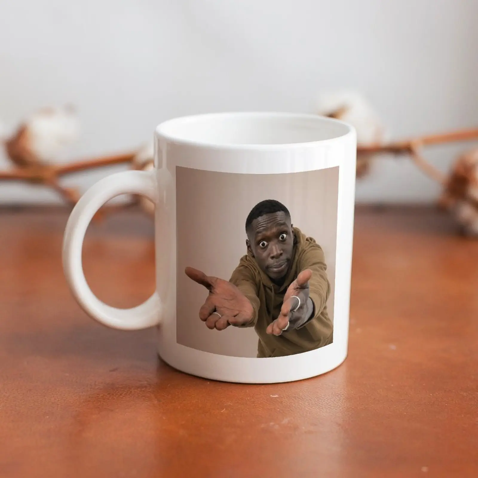Funny Meme Face Mug, Confused Reaction Coffee Cup, Sarcastic Gift Mug, Viral Humor Drinkware for Friends
