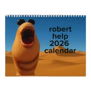 Marcus the Worm 2026 Wall Calendar, Robert the Worm Calendar, Funny Chat Meme Gift, Thick Paper 12-Month Holiday Planner, Trendy Desktop Decoration, Office Organizer, Hilarious Gift for Friends, Humorous Theme