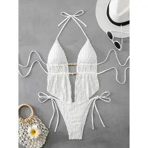 2026 Women's Halter Backless Bikini Set, Adjustable Straps, Comfortable & Stylish Swimsuit, Perfect for Beachwear & Pool Parties, Bikini Outfits