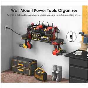 New Multi-Layer Wall-Mounted Tool Rack, Screwdriver Drill Storage Holder, Suitable for Garden Electric Tools, Warehouse Screws Drills