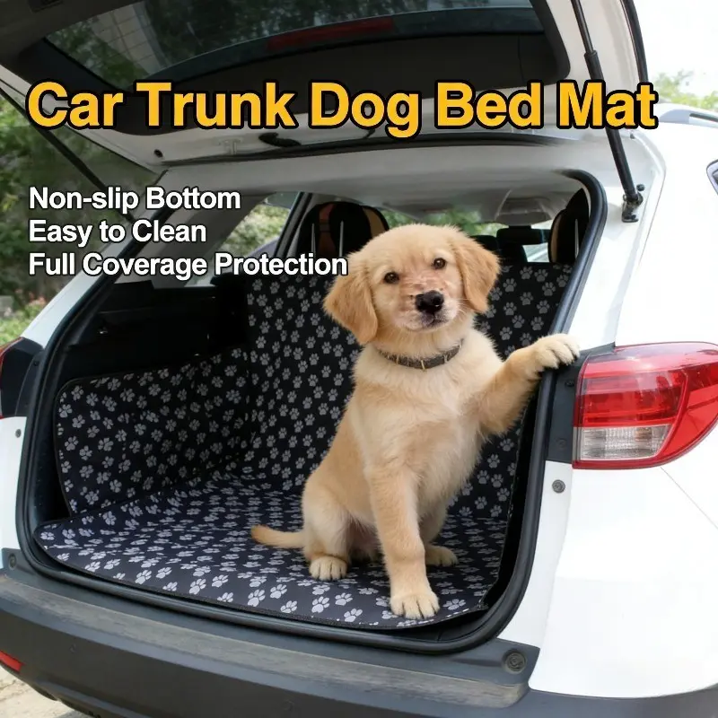 New Cargo Liner for SUV, Nonslip Dog Cargo Cover with Durable Backing, Pet Trunk Mat Protects Car Interior from Scratches, Dirt & Pet Hair, Universal Fit for Cars, Trucks & SUVs