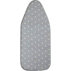 Small Ironing Board Cover Scorch Resistant, Table top Ironing Board Cover with Padding Heat Reflective Heavy Duty Pad (Gray dot, 12.5"x32")