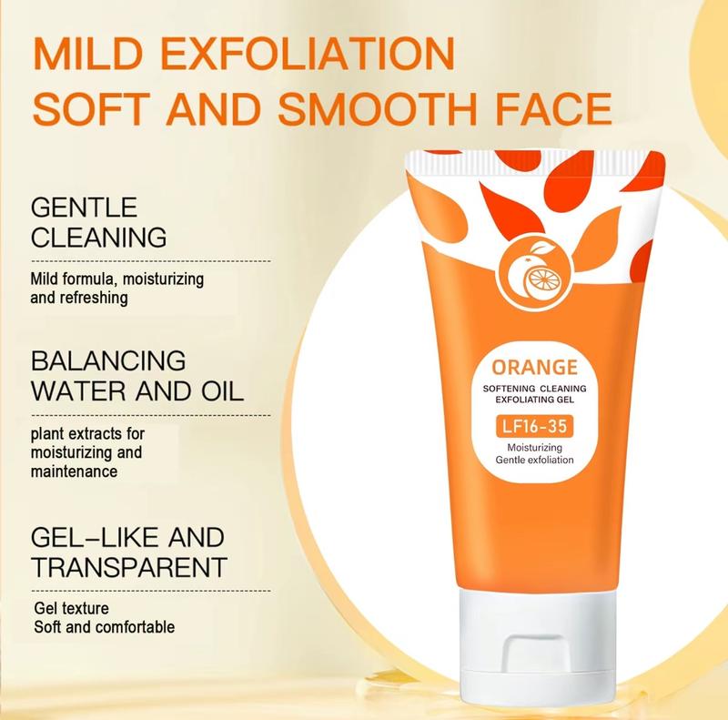 Orange Scented Exfoliator Clear Gel LF16-35 Gentle Exfoliation for Face & Body Deep Cleansing Nourishing Moisturizing Anti Dandruff Suitable for All Skin Types