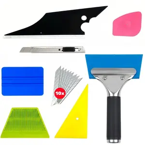 17pcs Car Window Tint Vinyl Film Wrap Decal Squeegee Scraper DIY Install Tool Kit Application Set , for Vehicle Film Including Window Squeegee