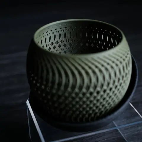 1pc Mirage Orchid Planter, Planter Pots For Indoor Plants - Modern Minimalist Design with Air Circulation Tray, Woven Texture, Lightweight Plastic, Ideal for Indoor & Outdoor Home Decor, Round Planter