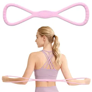 Figure 8 Resistance Exercise Bands for Women - 8 Shaped TPE Material for Arms & Chest Expander - Yoga Gym Fitness Muscle Training Equipment - Latex Free Elastic Stretching Gear