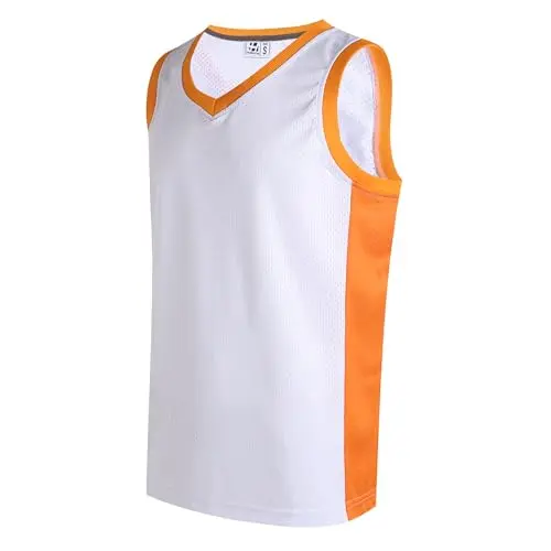 Orange Neck white Jersey