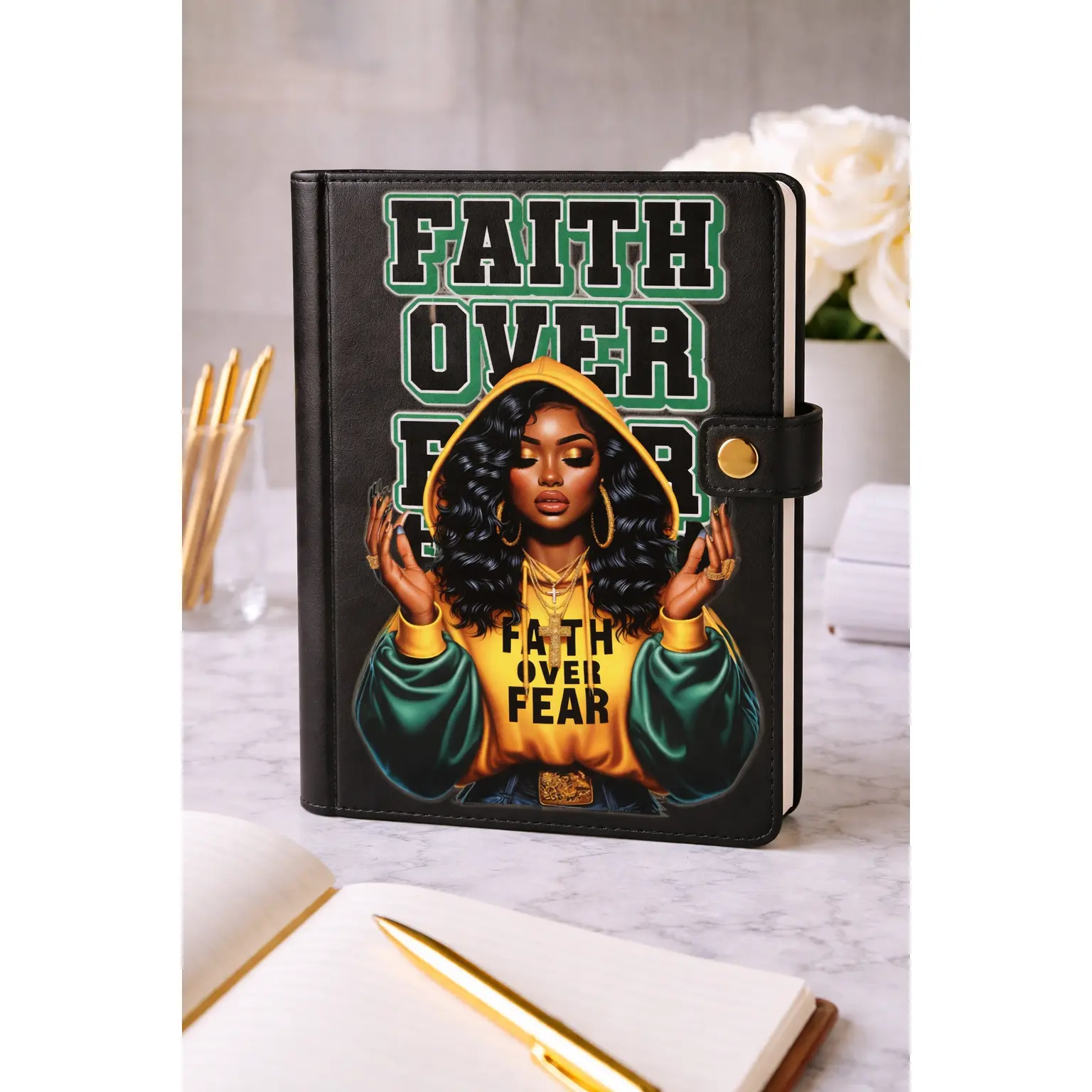 Faith Over Fear UV DTF Journal Transfer