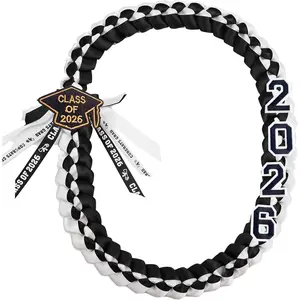 2026 Graduation Honor Ribbon Leis, Graduation Braided Necklace for College Student School Grad Party Supplies