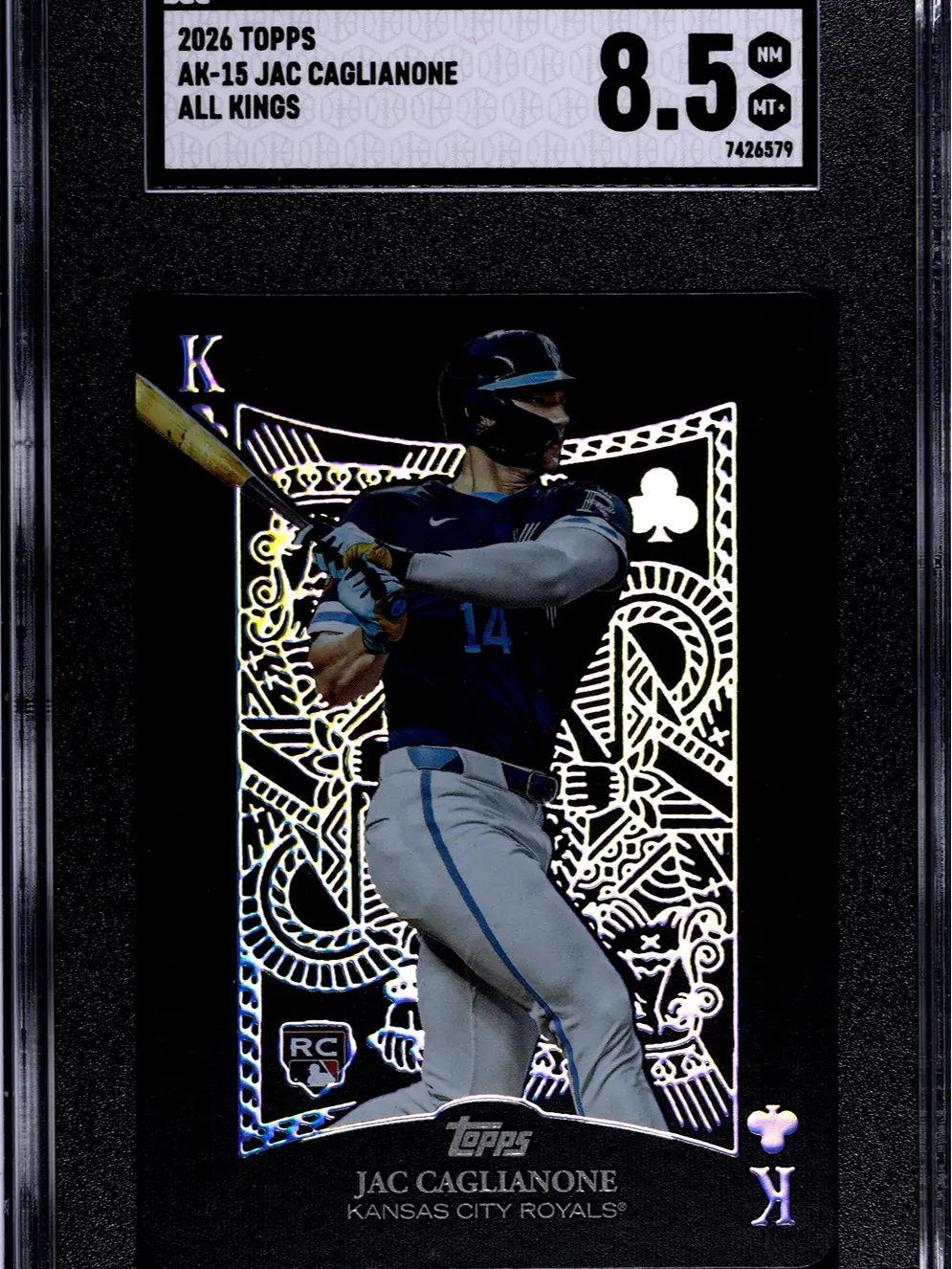SGC Graded 8.5 Jac Caglianone Sports Trading Card - All Kings Team Break for Twins, Dodgers, Royals, Red Sox, Astros Collectibles