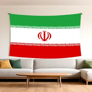 Iran Flag Tapestry Vintage Iranian Style Lightweight Wall Hanging Home Room Decor
