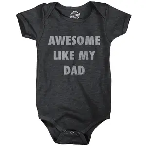 Awesome Like My Dad Baby Bodysuit Funny Sarcastic Fathers Lovers Graphic Novelty Tee for Infants Funny Baby Onesies Dad Joke Clothes for Baby Funny Sarcastic Onesie Novelty Onesie Black -