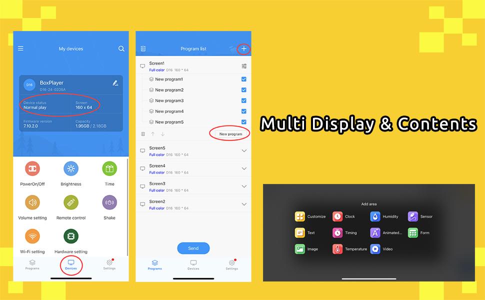 P3 Images Video Led Signs LED Display, IP65 Waterproof Outdoor Programmable Scrolling LED Sign, WIFI & USB Control, Adjustable Brightness