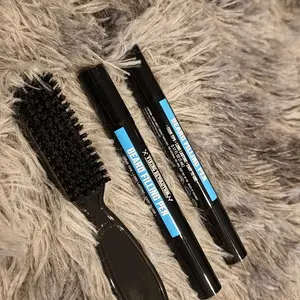 Viking Revolution Beard Filling Pen 2-Pack with Brush Waterproof Long-Lasting for Men Includes 4 Replacement Tips Black Brown Light Reddish Brown