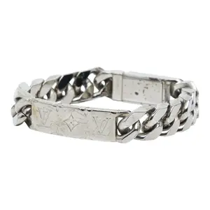 Pre-owned Louis Vuitton Zinc Alloy Small Leather Goods LV Signature Bracelet
