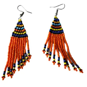Festive Collection Earrings in Orange Color for Women