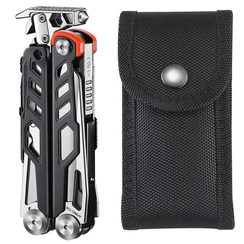 Foldable Multi-Tool with Pliers, Blade - Compact, Portable Hand Tool for Camping, Vehicle Emergency Use