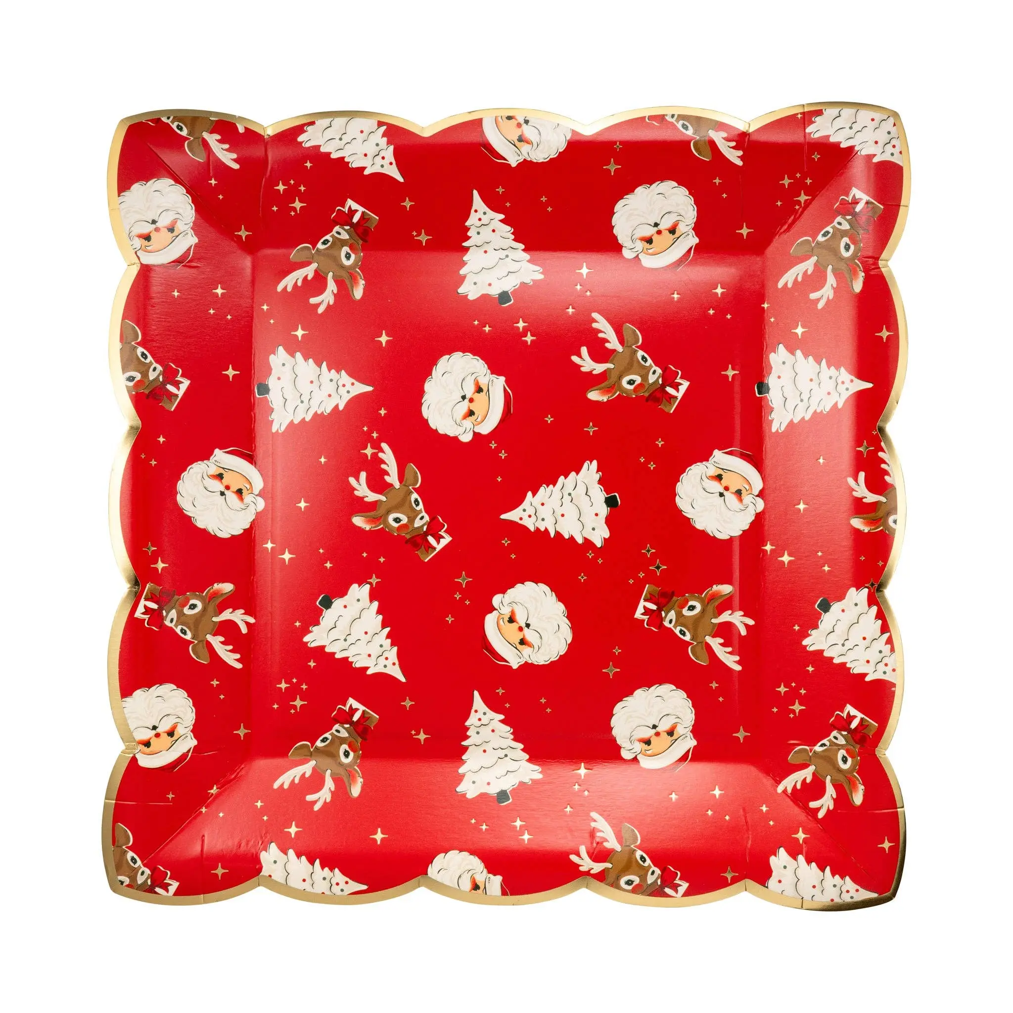 Retro Christmas Icons Plate