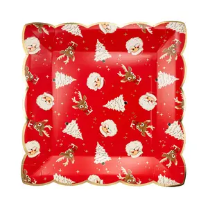 Retro Christmas Icons Plate