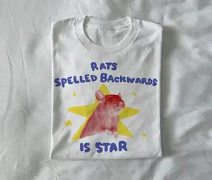 rats spelled backwards is star - unisex rat t shirt, funny animal t shirt, rat gift, weird t shirt, unhinged shirt, relatable shirt