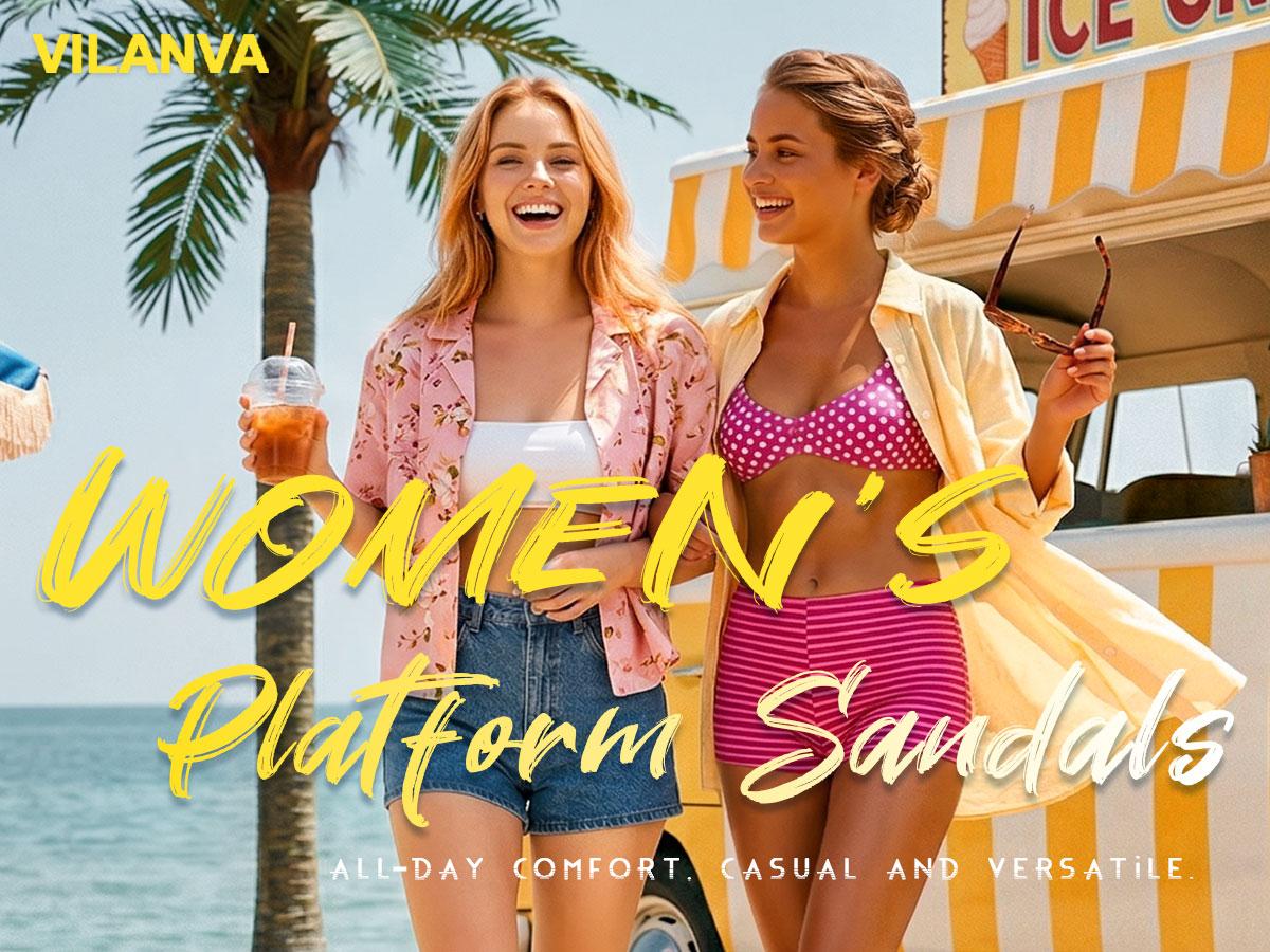 Vilanva women’s platform walking sandals with soft insoles, low wedges, comfortable design and buckle closure—perfect for trendy summer outfits in 2026 #SummerVibes Vilanva women’s platform walking sandals with soft insoles, low wedges, comfortable design and buckle closure—perfect for trendy summer outfits in 2026 #SummerVibes