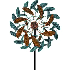 Wind Spinners Outdoor for Yard and Garden Large Metal Wind Spinners  Sculptures with Stake, Garden Windmills Yard Spinner for Yard Decor Gifts for Family Friends 63.4 Inch