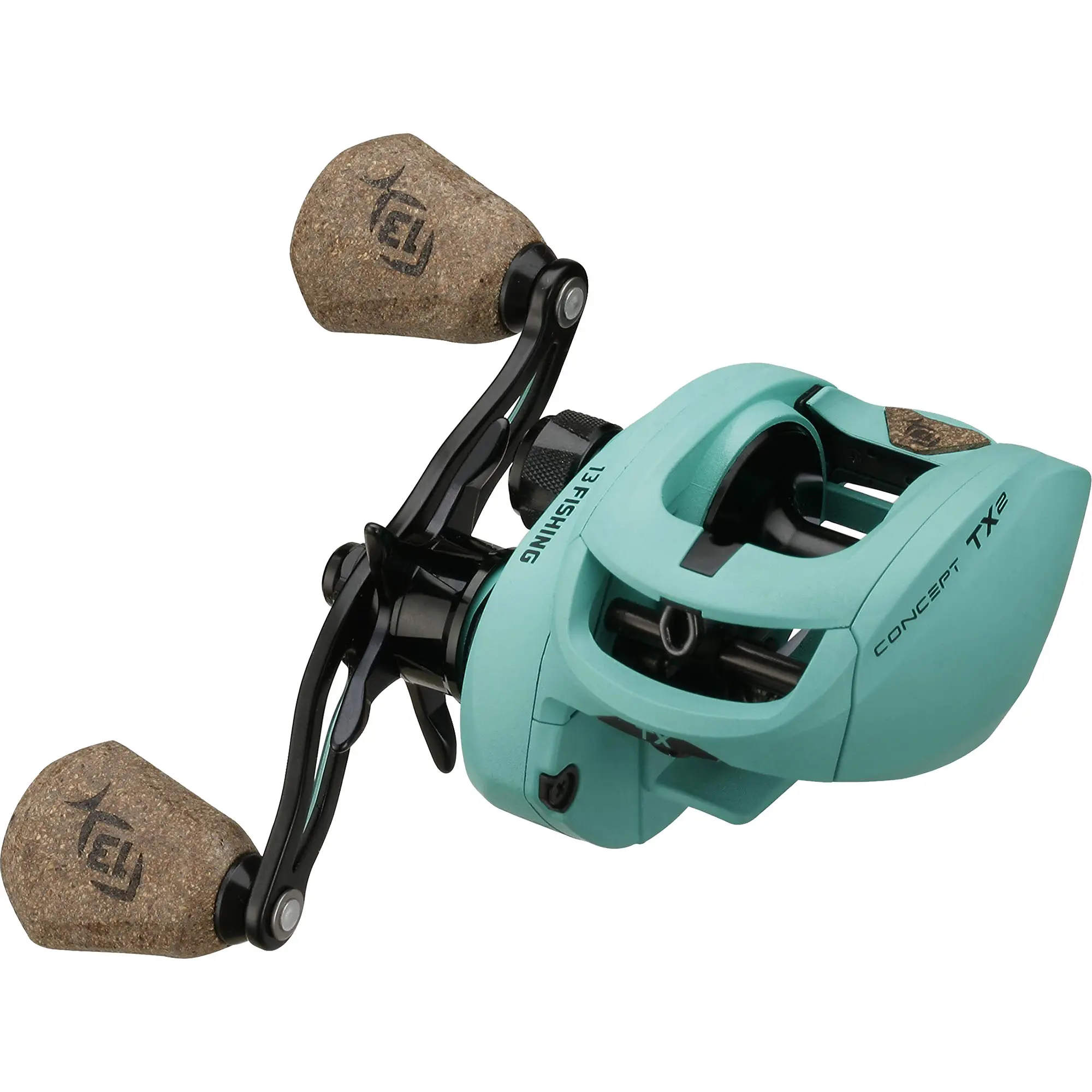 13 FISHING Concept TX2 Saltwater Casting Reel, Low-Profile Baitcast Platform, Durable and Smooth with Skull Cap Reel Cover, Saltwater Casting Reels